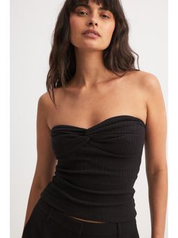 NA-KD - Front Twist Tube Top-Black