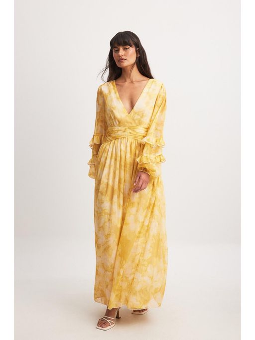 Buy NA-KD Structured Chiffon Wide Sleeve Maxi Dress-Print (M) Online Buy NA-KD Structured Chiffon Wide Sleeve Maxi Dress-Print (M) Online