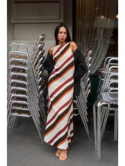 NA-KD - Diagonal Striped Maxi Dress-Multicolor