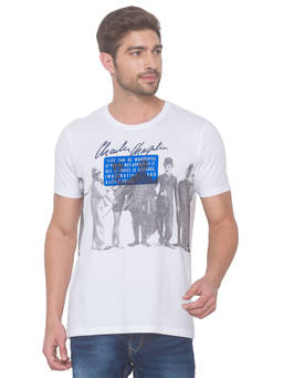 Spykar - Charlie Chaplin Printed T-Shirts For Men