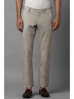 Allen Solly - Men Grey Slim Fit Solid Casual Trousers