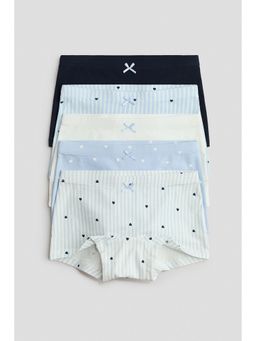 H&M - Girls Blue 5-Pack Boxer Briefs