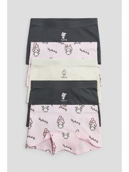 H&M - Girls White 5-Pack Cotton Boxer Briefs