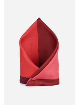 Louis Philippe - Men Red Colorblock Party Pocket Square