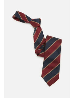 Louis Philippe - Men Maroon Stripes Tie