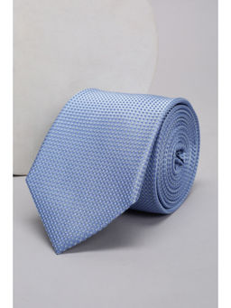 Louis Philippe - Men Light Blue Textured Tie