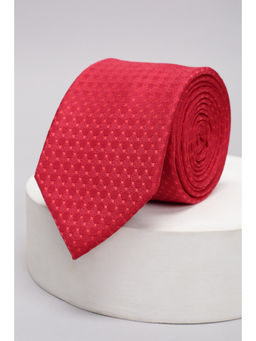 Louis Philippe - Men Red Textured Tie