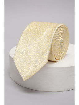 Louis Philippe - Men Yellow Floral Tie