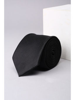Louis Philippe - Men Black Textured Tie