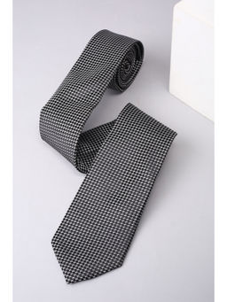 Louis Philippe - Men Grey Textured Tie