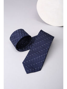 Louis Philippe - Men Navy Blue Textured Tie