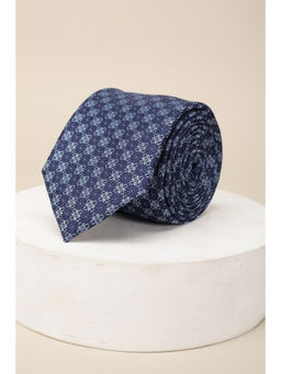 Louis Philippe - Men Navy Blue Textured Tie