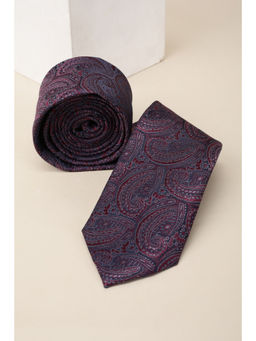 Louis Philippe - Men Purple Paisley Tie