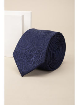 Louis Philippe - Men Navy Blue Paisley Tie