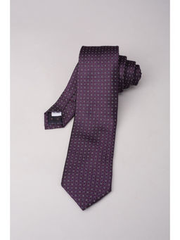 Louis Philippe - Men Purple Embroidered Tie