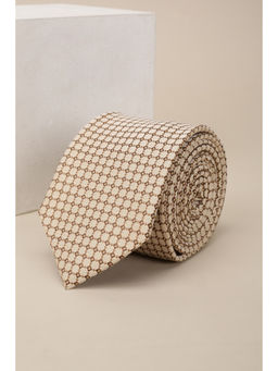 Louis Philippe - Men Beige Textured Tie