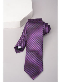 Louis Philippe - Men Purple Textured Tie