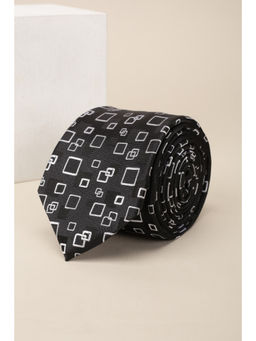 Louis Philippe - Men Black Embroidered Tie