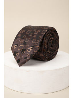 Louis Philippe - Men Brown Embroidered Tie