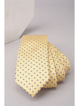 Louis Philippe - Men Yellow Embroidered Tie
