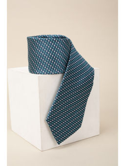 Louis Philippe - Men Green Embroidered Tie