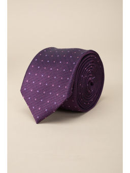 Louis Philippe - Men Purple Textured Tie