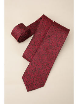 Louis Philippe - Men Maroon Textured Tie