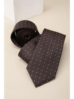 Louis Philippe - Men Brown Embroidered Tie
