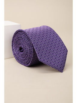 Louis Philippe - Men Purple Embroidered Tie