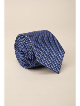 Louis Philippe - Men Light Blue Embroidered Tie