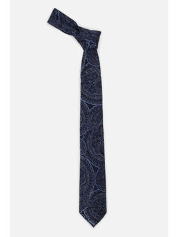 Louis Philippe - Men Navy Blue Floral Tie