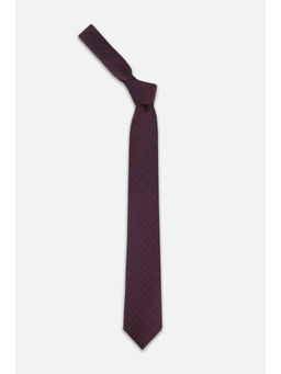 Louis Philippe - Men Maroon Embroidered Tie