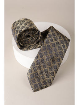 Louis Philippe - Men Beige Paisley Tie