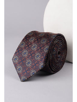 Louis Philippe - Men Navy Blue Embroidered Tie