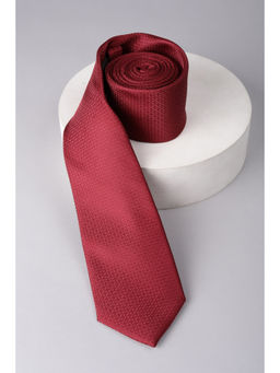 Louis Philippe - Men Red Textured Tie