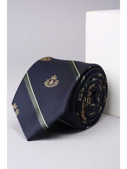 Louis Philippe - Men Navy Blue Stripes Tie