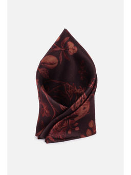 Peter England - Men Maroon Floral Party Pocket Square