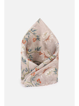 Peter England - Men Beige Floral Party Pocket Square