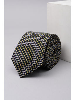 Peter England - Men Black Embroidered Tie