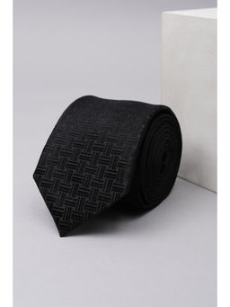Peter England - Men Black Embroidered Tie