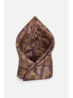 Van Heusen - Men Brown Floral Party Pocket Square