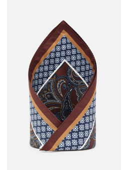 Van Heusen - Men Brown Floral Party Pocket Square