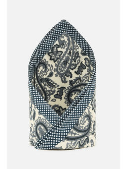 Van Heusen - Men Beige Floral Party Pocket Square