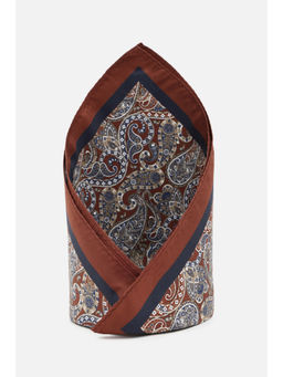 Van Heusen - Men Brown Floral Party Pocket Square