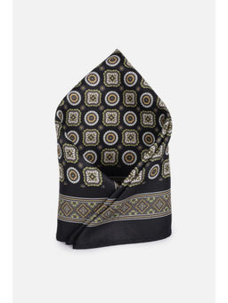 Van Heusen - Men Black Print Printed Party Pocket Square