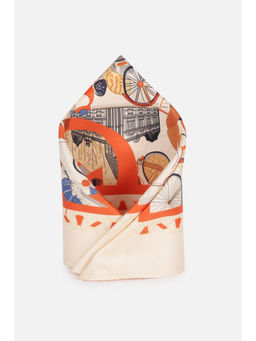 Van Heusen - Men Beige Print Printed Party Pocket Square