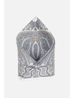 Van Heusen - Men White Floral Party Pocket Square