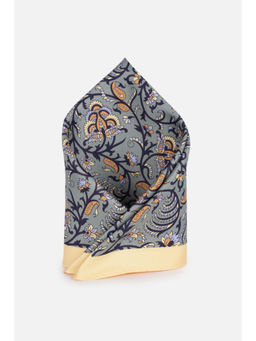 Van Heusen - Men Grey Floral Party Pocket Square