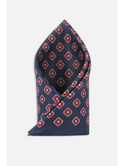 Van Heusen - Men Navy Blue Print Printed Party Pocket Square
