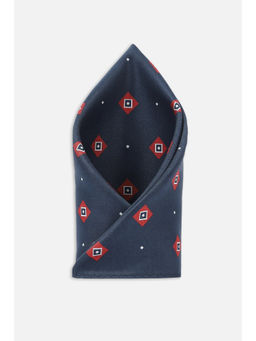 Van Heusen - Men Navy Blue Print Printed Party Pocket Square